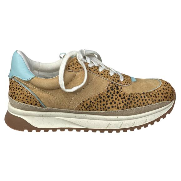 Madewell Unisex Unisex Brown Kickoff Leather Trainer Sneakers Size M 5.5 W 7 - Picture 1 of 10